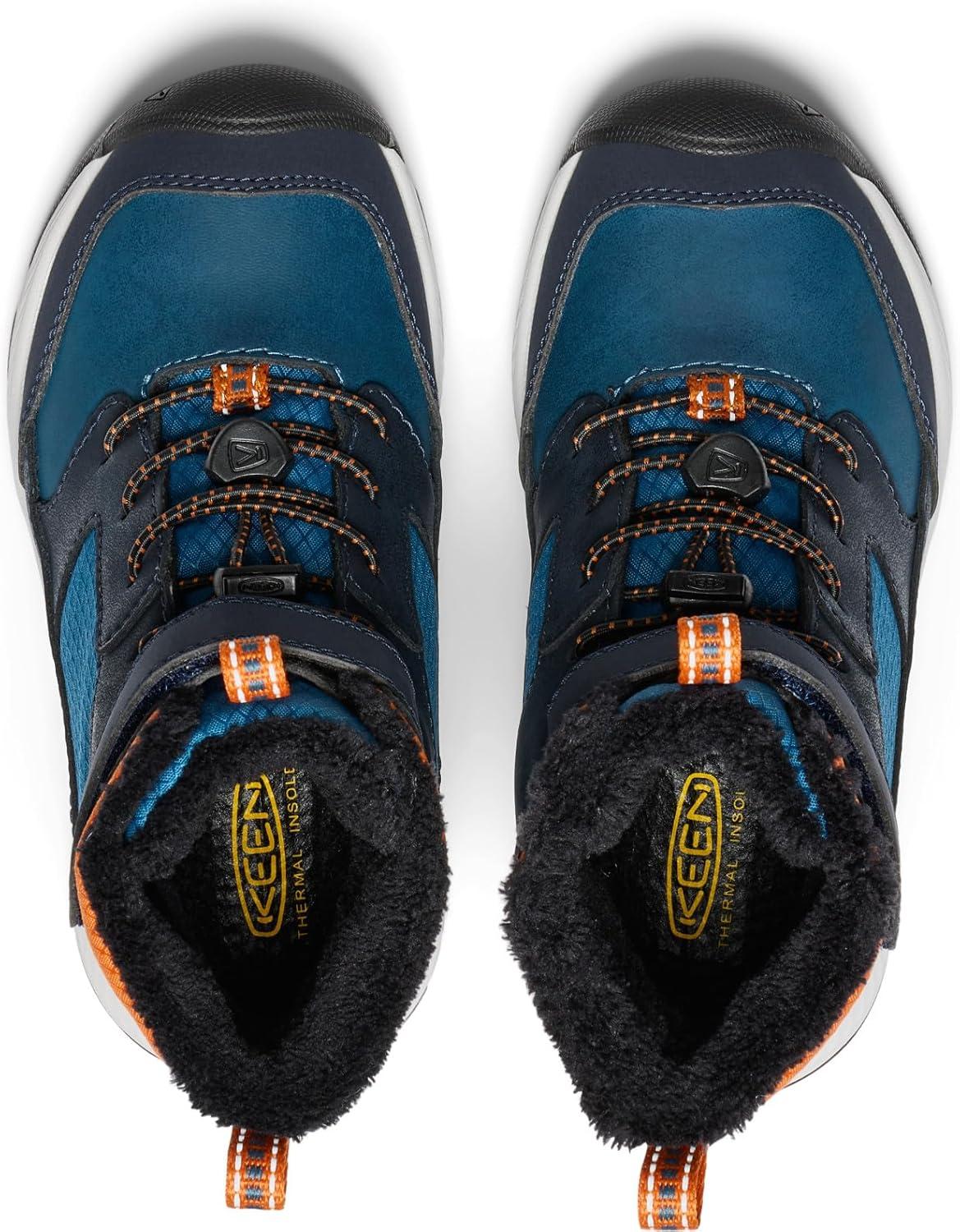 imageKEEN UnisexChild Skua Winter Comfortable Insulated Waterproof Snow BootsSky CaptainGold Flame