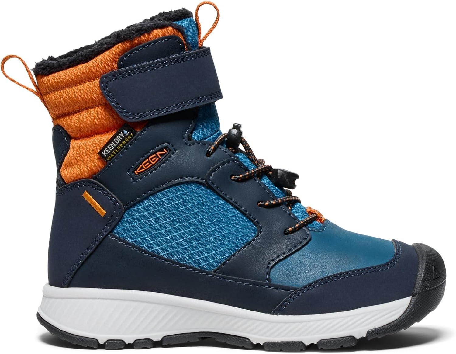 imageKEEN UnisexChild Skua Winter Comfortable Insulated Waterproof Snow BootsSky CaptainGold Flame