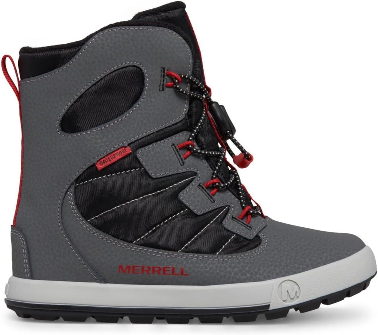 imageMerrell unisexchild Snow Bank 40 WaterproofGreyBlackRed