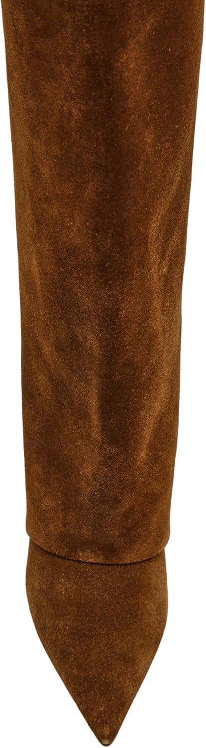 imageSteve Madden Womens Luca Knee High BootChesnut Suede Wide Calf
