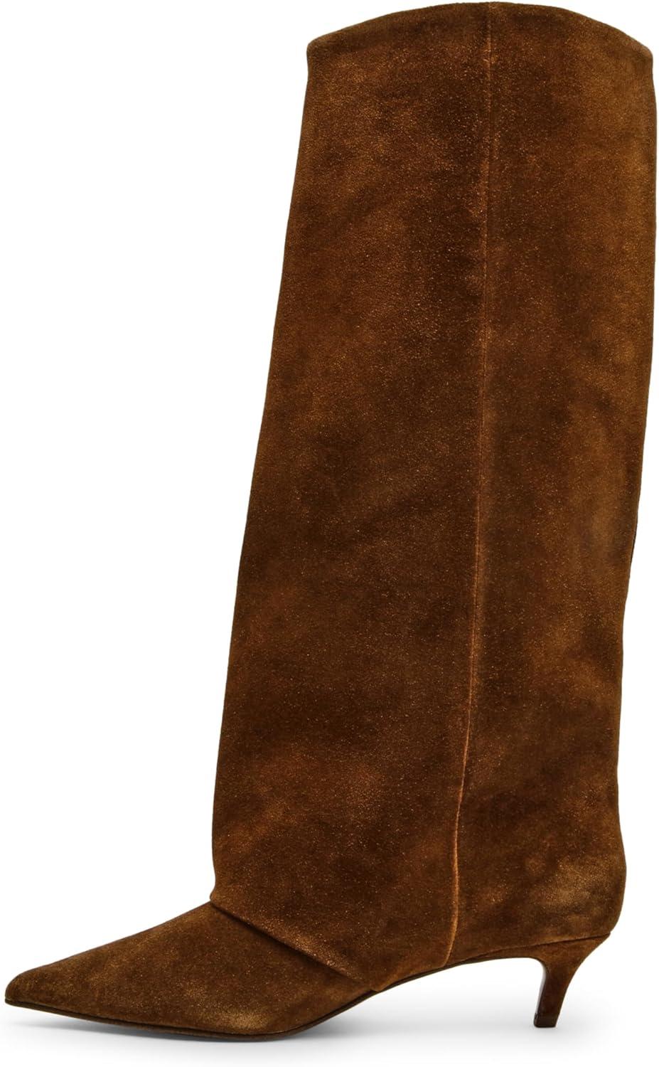imageSteve Madden Womens Luca Knee High BootChesnut Suede Wide Calf