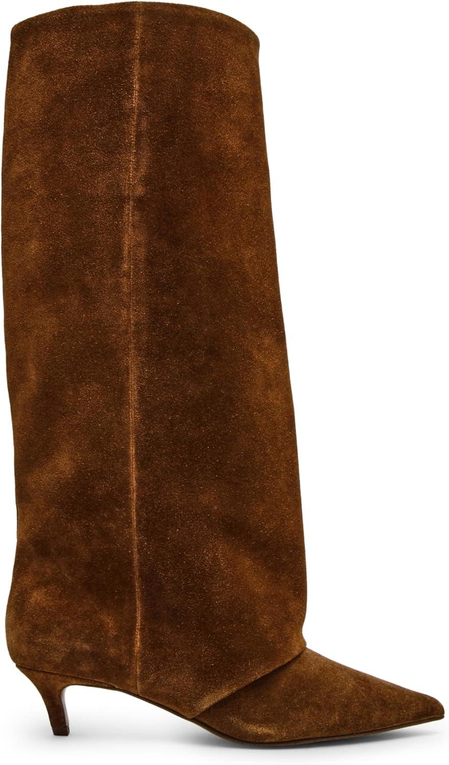 imageSteve Madden Womens Luca Knee High BootChesnut Suede Wide Calf