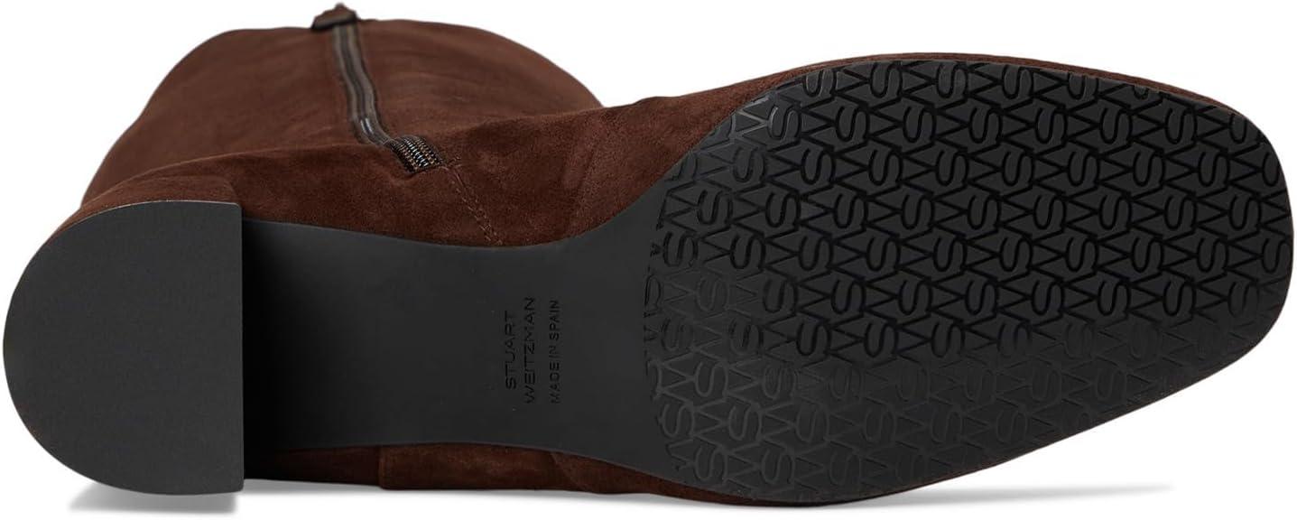 imageStuart Weitzman Womens Maeve Zip Boots Knee HighWalnut