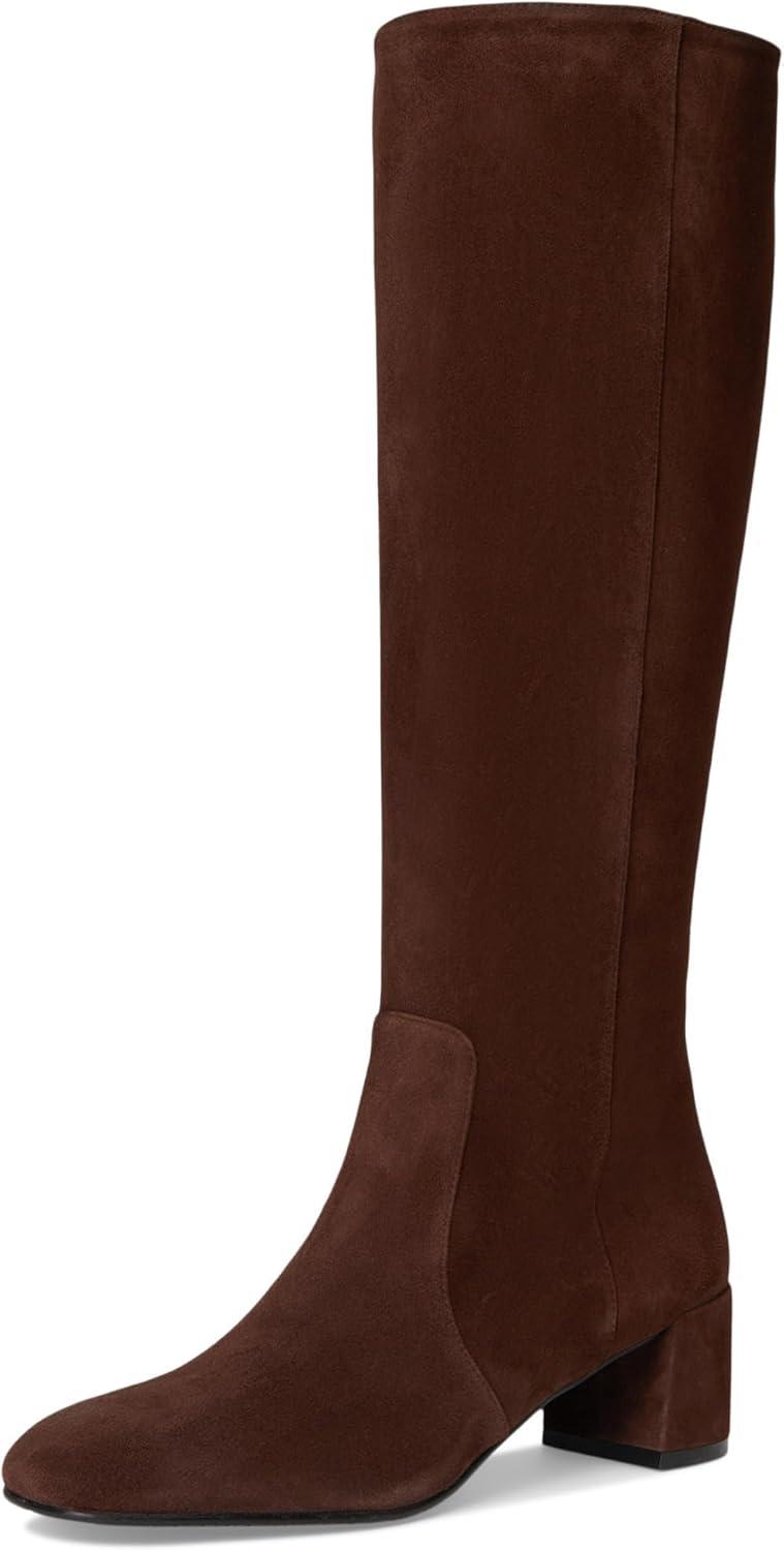 imageStuart Weitzman Womens Maeve Zip Boots Knee HighWalnut