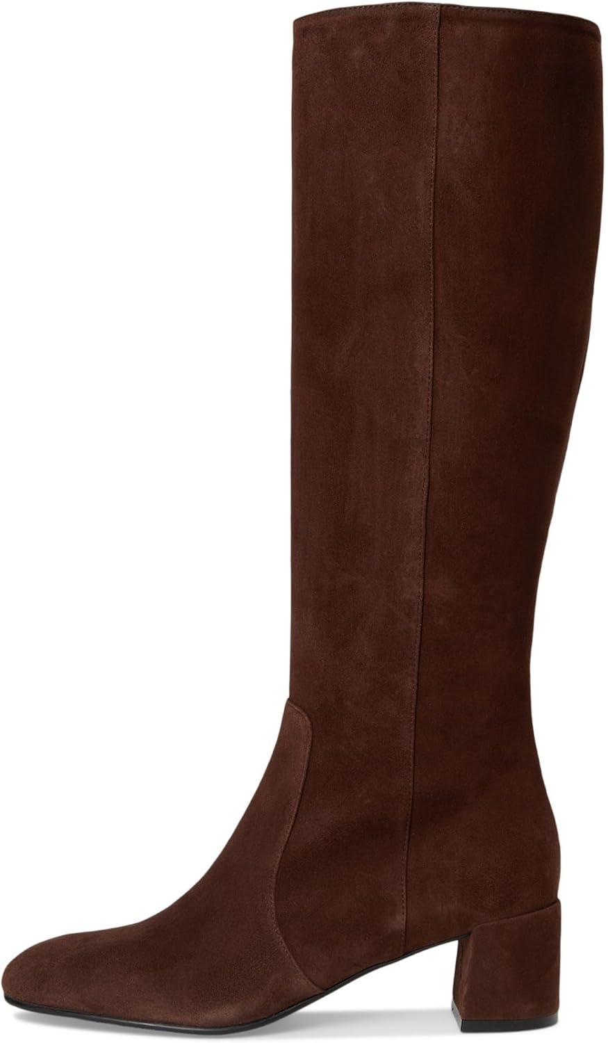 imageStuart Weitzman Womens Maeve Zip Boots Knee HighWalnut