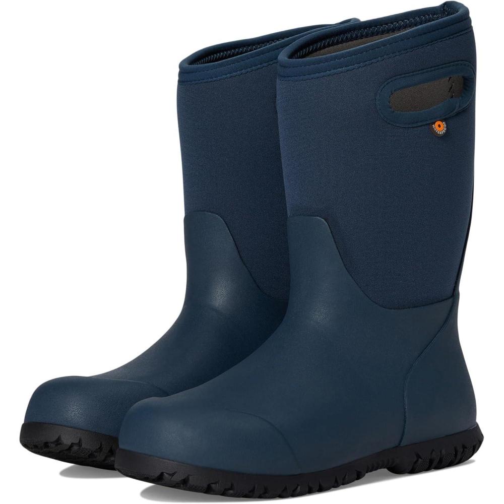 imageBOGS UnisexChild York Solid ToddlerLittle Big Kid Rain BootNavy 1