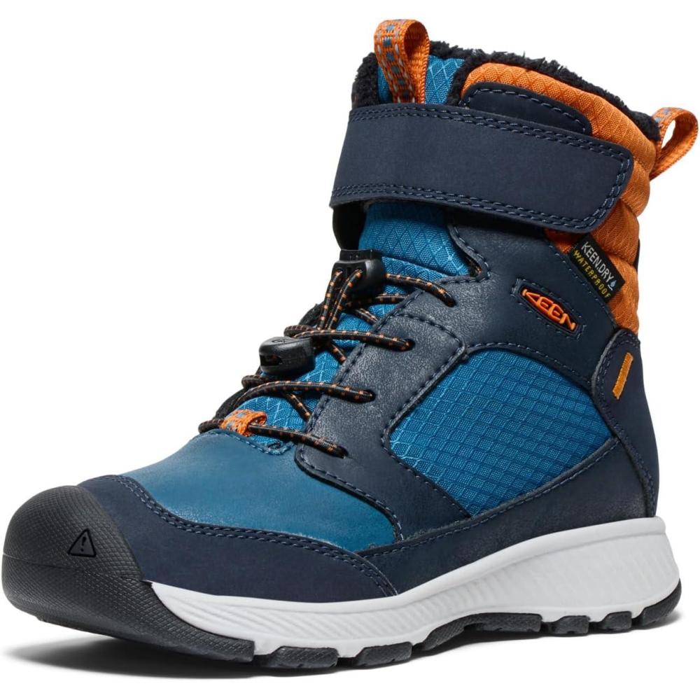 imageKEEN UnisexChild Skua Winter Comfortable Insulated Waterproof Snow BootsSky CaptainGold Flame