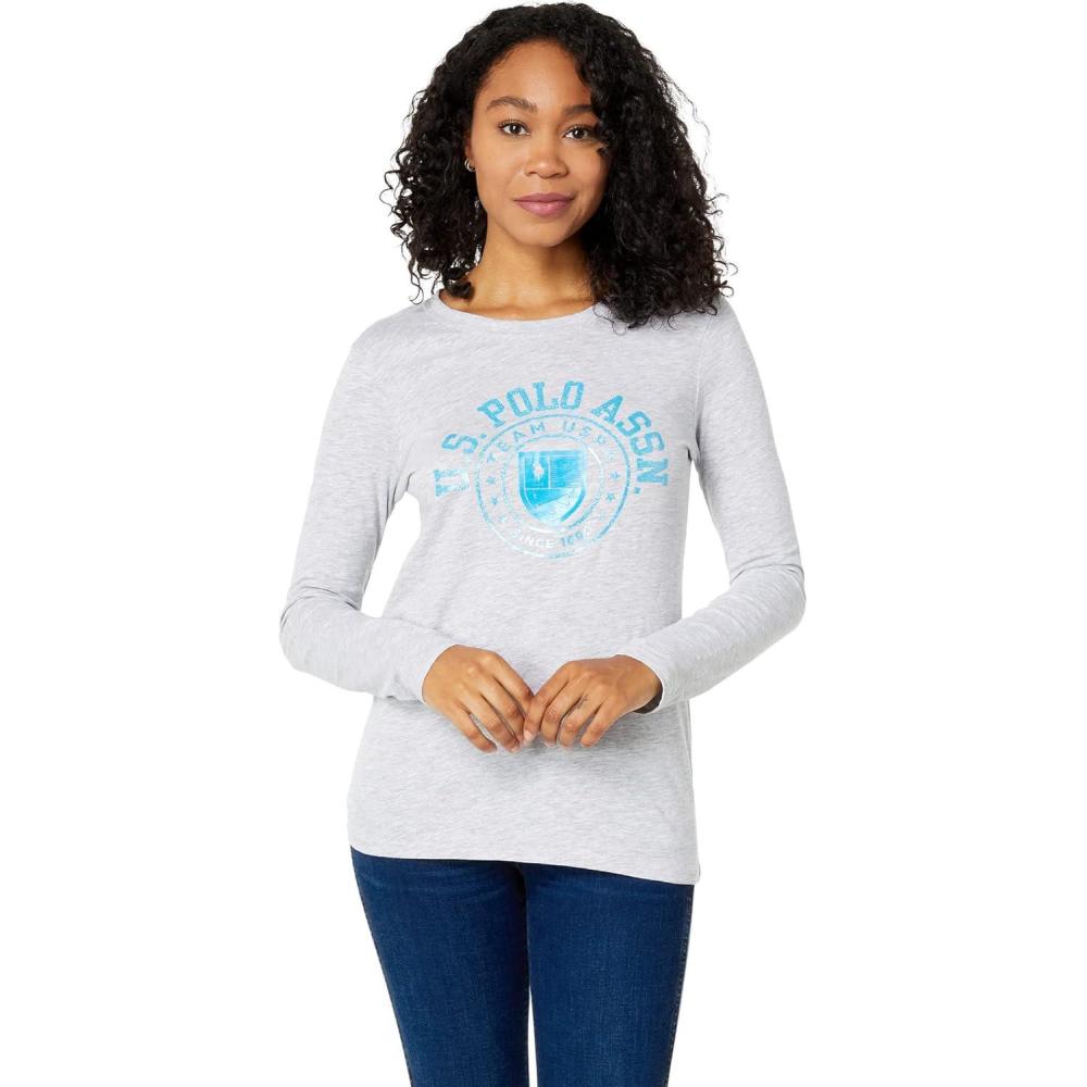 imageLONG SLEEVE ARCH PRINT TSHIRTLight Grey Heather