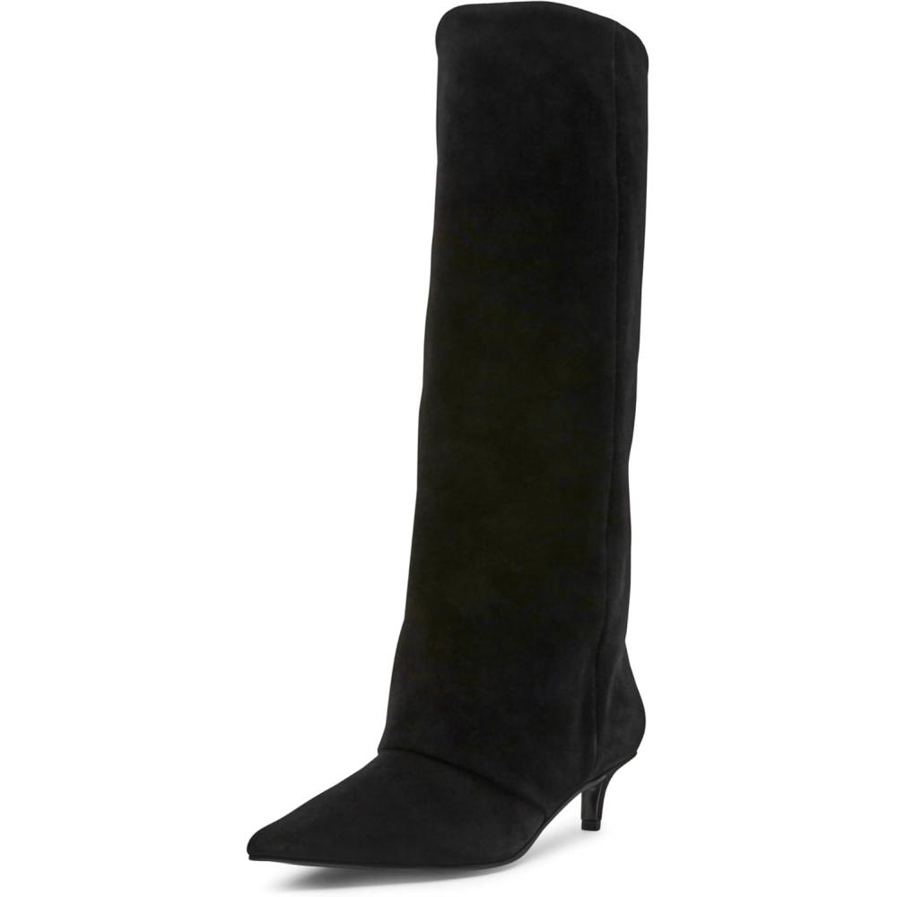 imageSteve Madden Womens Luca Knee High BootBlack Suede Wide Calf