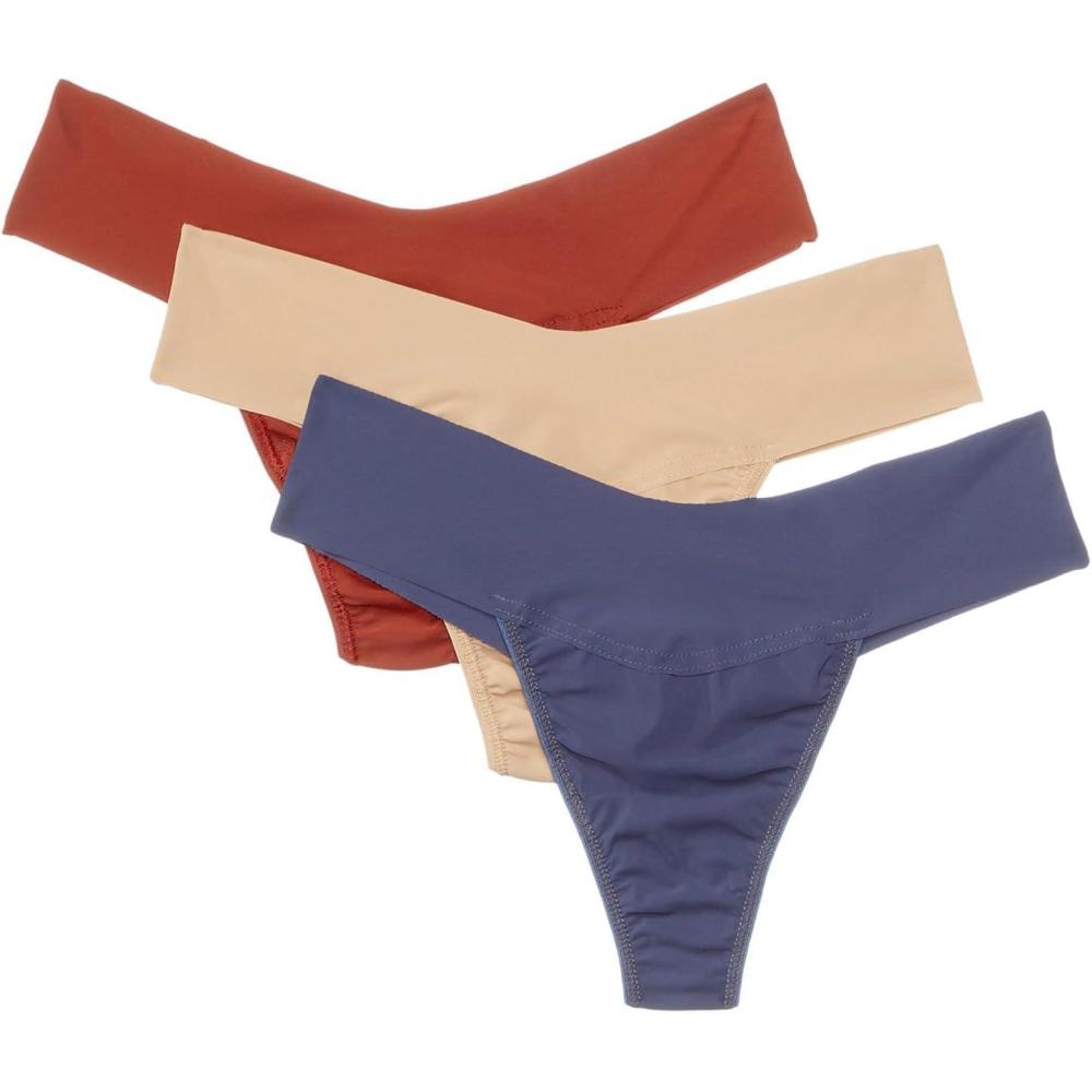 imagehanky panky  BreatheSoft Natural Rise Thongs for Women  Comfortable Everyday Lingerie Panties  Sizes XSXL  3 packSundried TomatoNightshadeTaupe