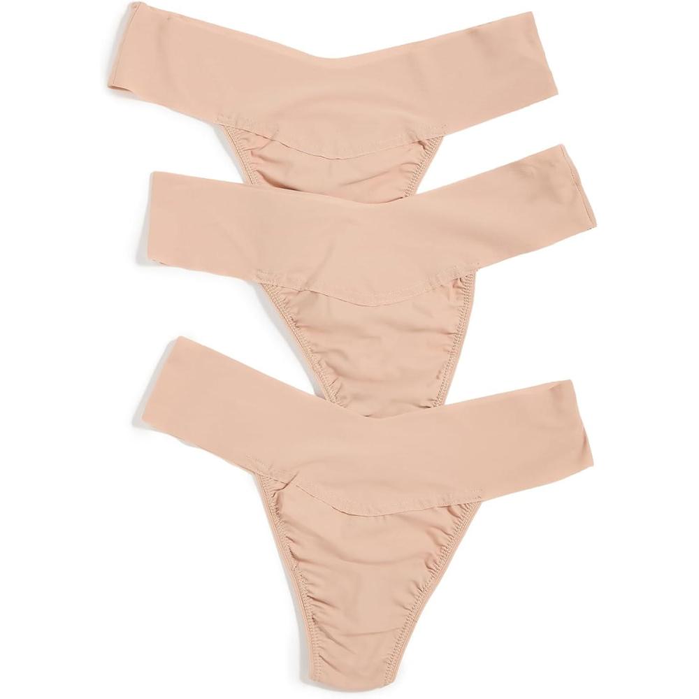 imagehanky panky  BreatheSoft Natural Rise Thongs for Women  Comfortable Everyday Lingerie Panties  Sizes XSXL  3 packTau3