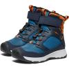 KEEN Unisex-Child Skua Winter Comfortable Insulated Waterproof Snow Boots(Sky Captain/Gold Flame)