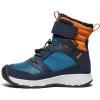 KEEN Unisex-Child Skua Winter Comfortable Insulated Waterproof Snow Boots(Sky Captain/Gold Flame)