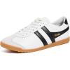 Gola Women’s Bullet Leather Sneaker(White/Black/Gum)