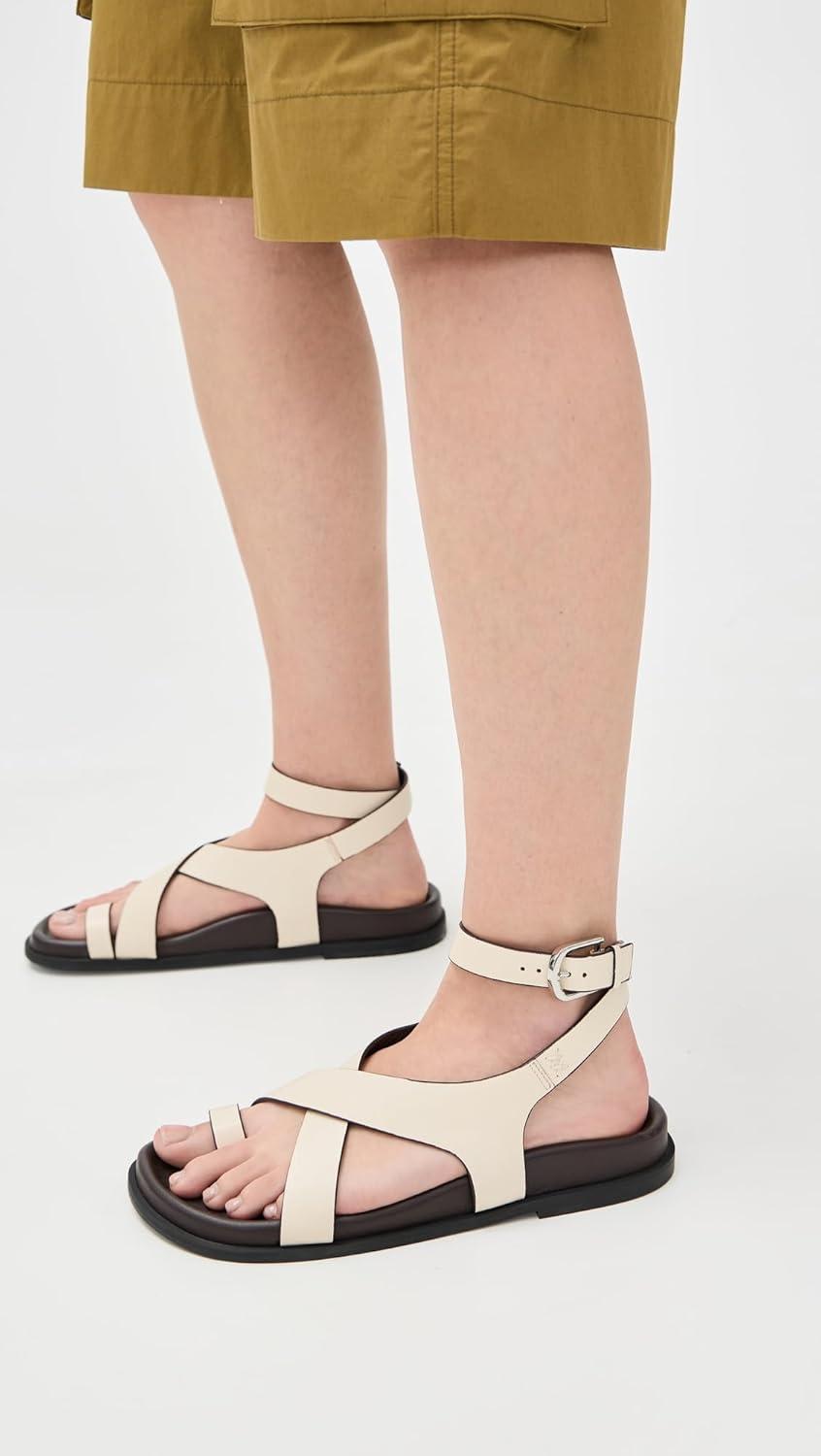 imageFree People Womens Anya CrissCross Footbed SandalsEcru