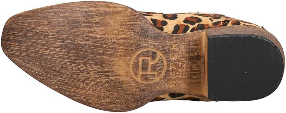 imageROPER Womens Amelia Tooled Inlay Snip Toe Casual Boots Ankle Low Heel 12quot BrownTan