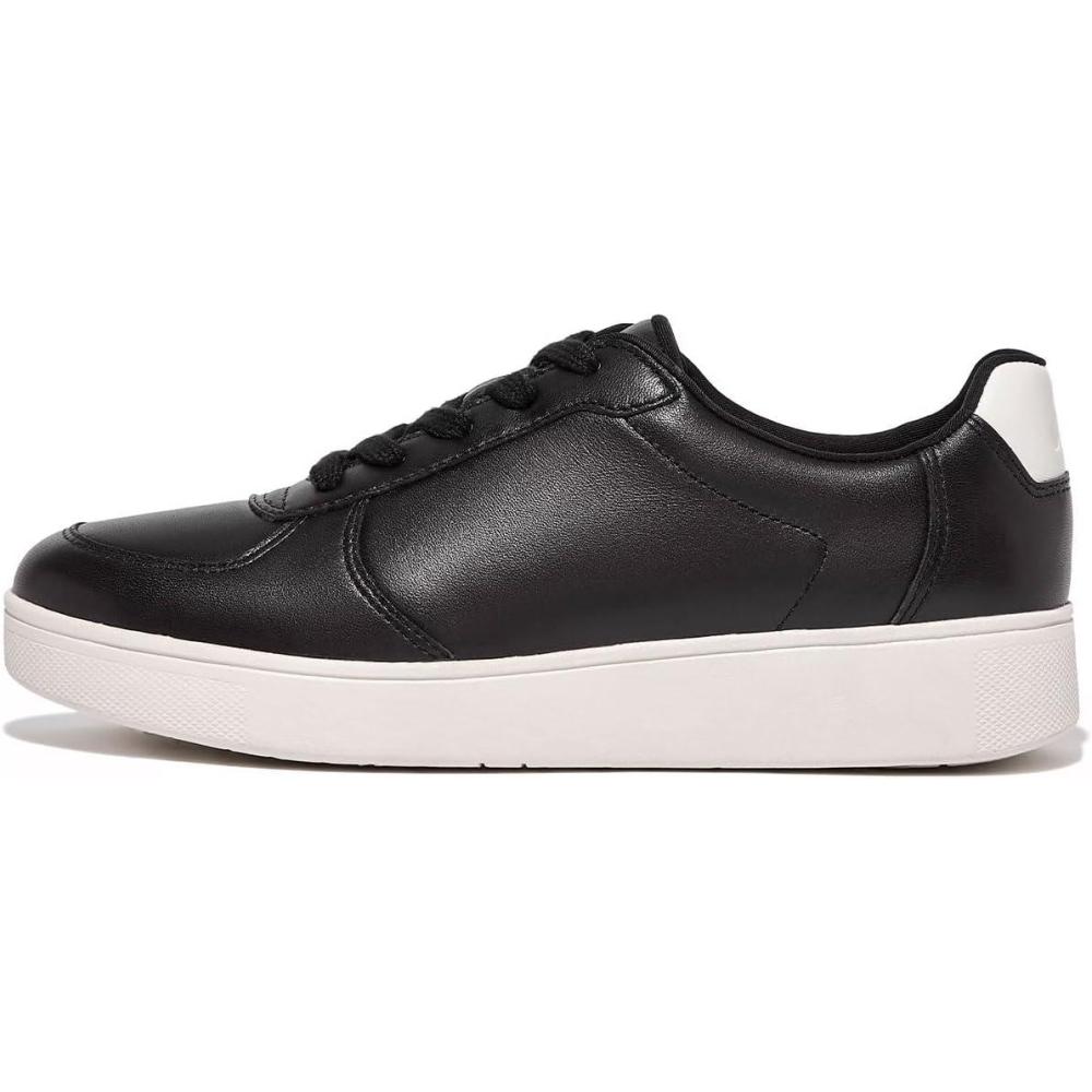 imageFitFlop Womens Rally LeatherSuede Panel SneakersBlack