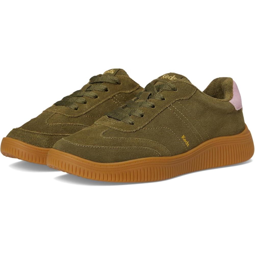 imageKeds Womens Contest Lace Up Fashion SneakerOlivePink Suede
