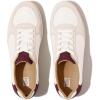 FitFlop Womens Rally Leather/Suede Panel Sneakers(Raisin Purple)