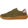 Keds Women’s Contest Lace Up Fashion Sneaker(Olive/Pink Suede)