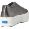 Keds Women’s Triple Up Leather Sneaker(Gunmetal Metallic Leather)