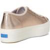 Keds Women’s Triple Up Leather Sneaker(Rose Gold Metallic Leather)