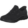 Skechers Womens Hands Free Slip-ins Summits Girls NightSneaker(Black)
