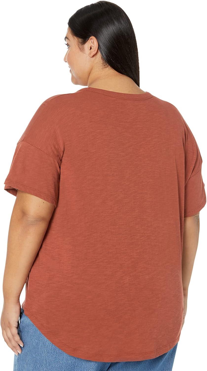imageMadewell Womens Whisper Cotton Rib Crewneck TeeDusty Redwood