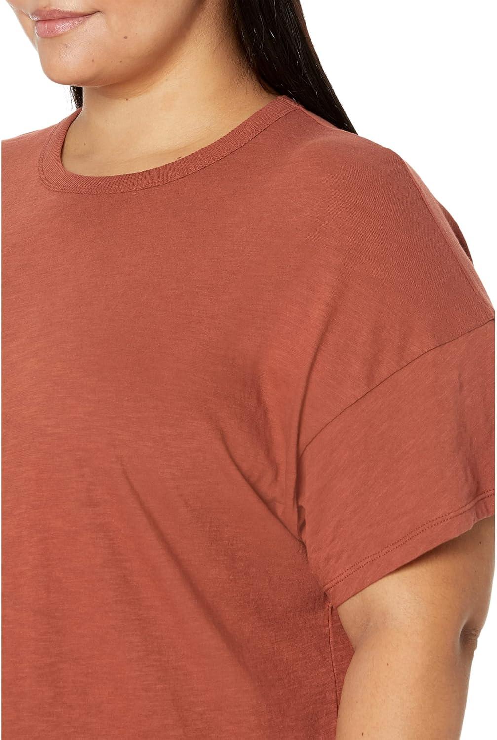 imageMadewell Womens Whisper Cotton Rib Crewneck TeeDusty Redwood