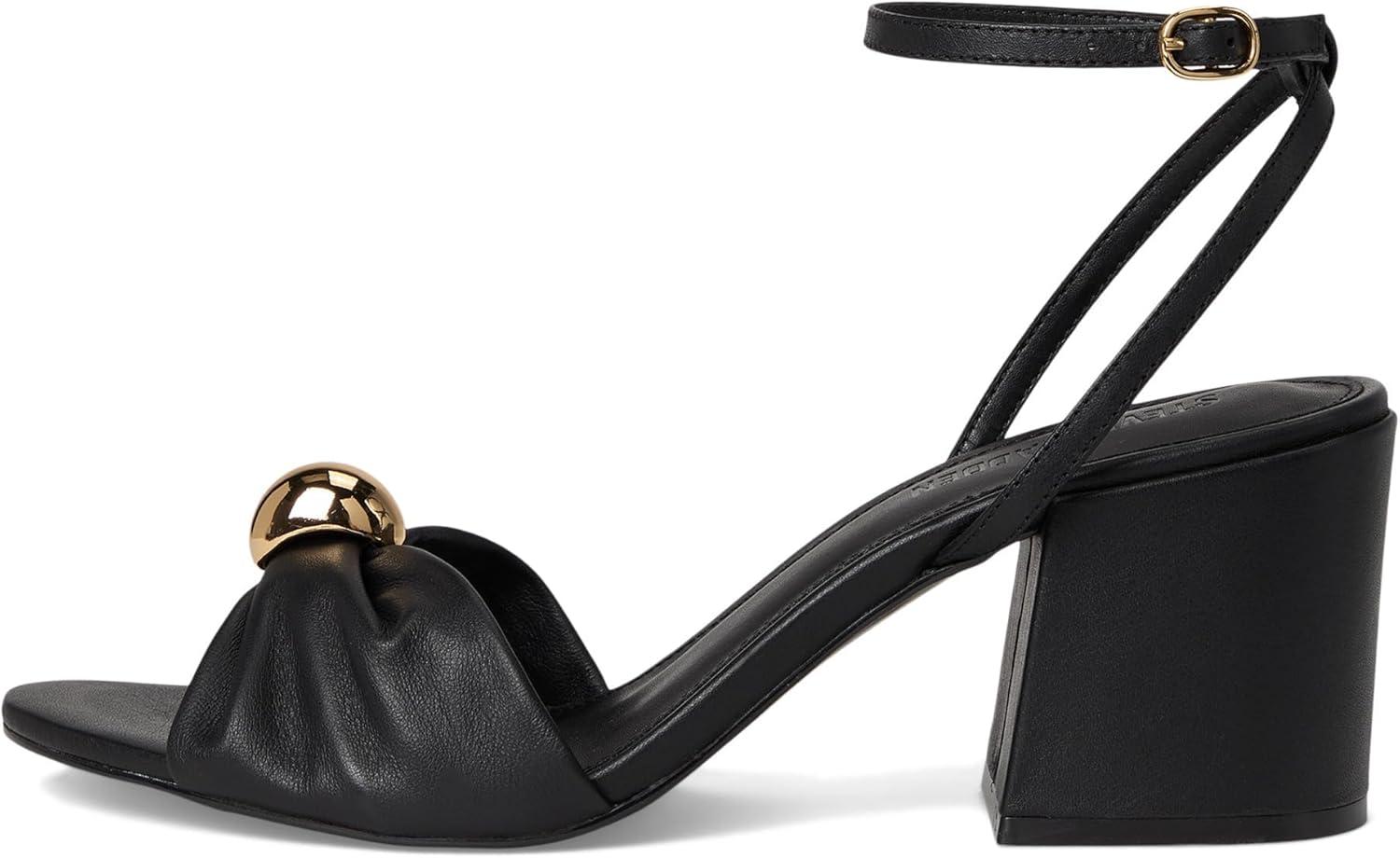 imageSteve Madden Womens Caden Heeled SandalBlack Leather