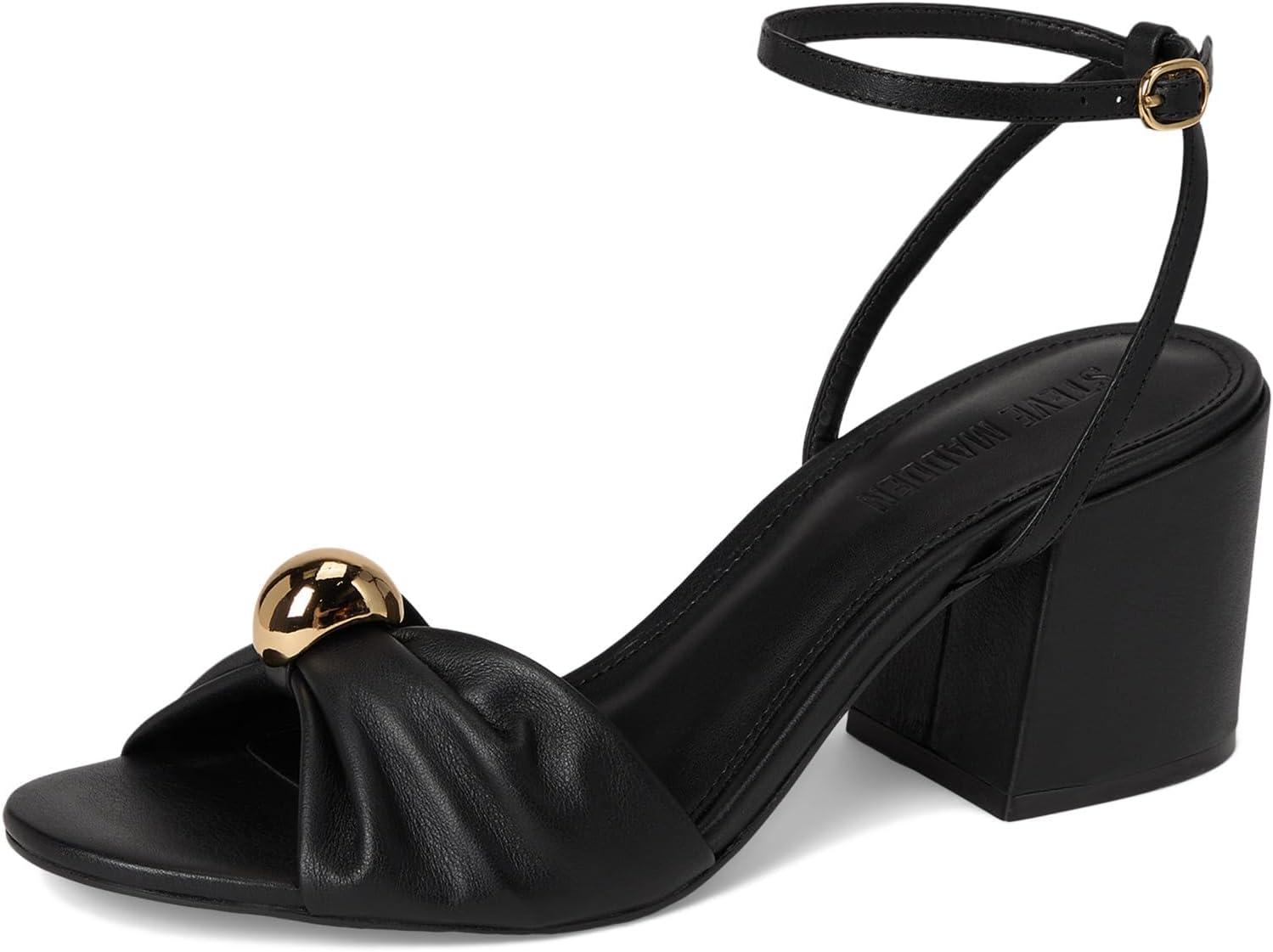 imageSteve Madden Womens Caden Heeled SandalBlack Leather