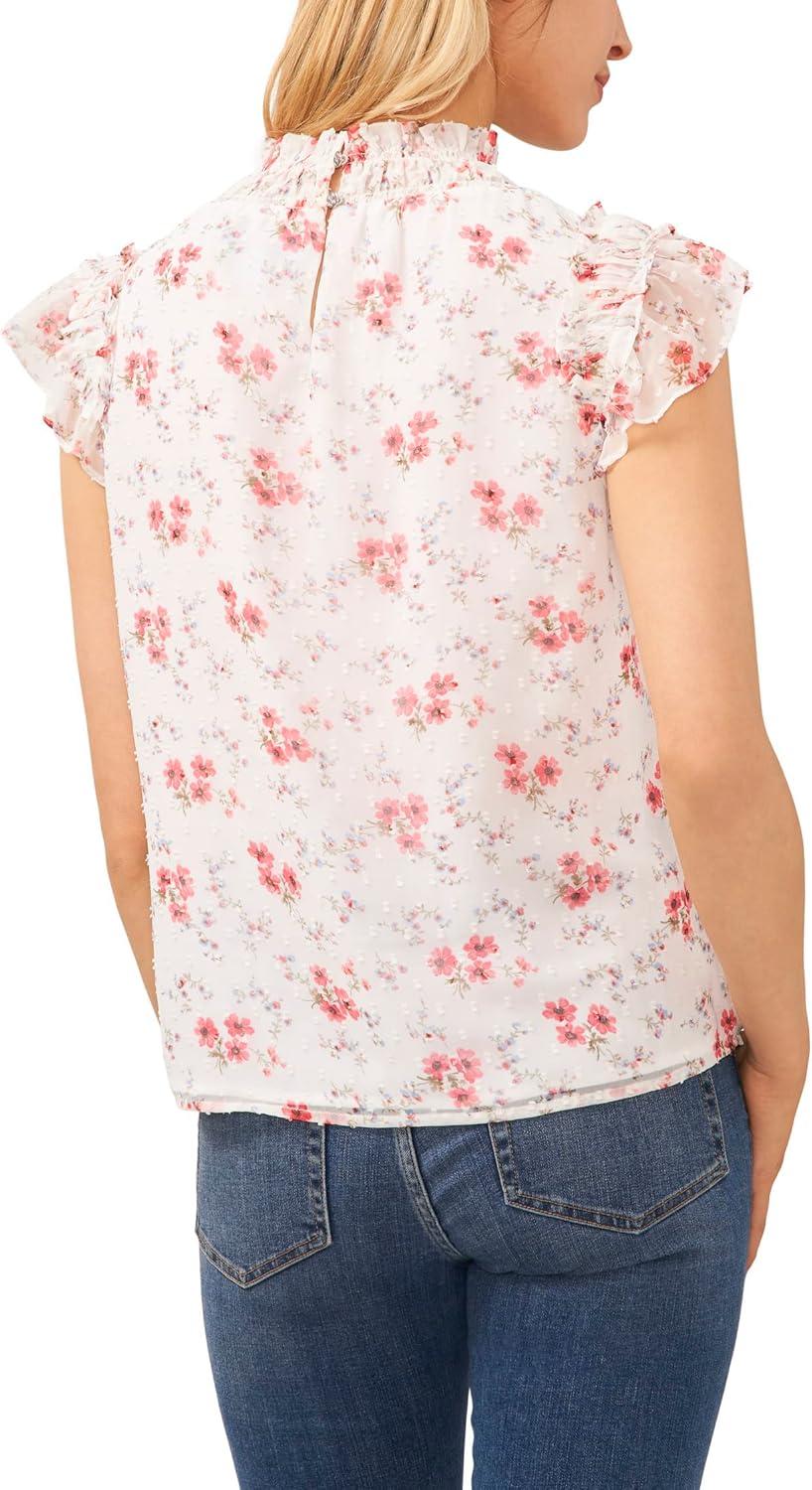 imageCeCe Elastic Neck Blouse UltraUltra White