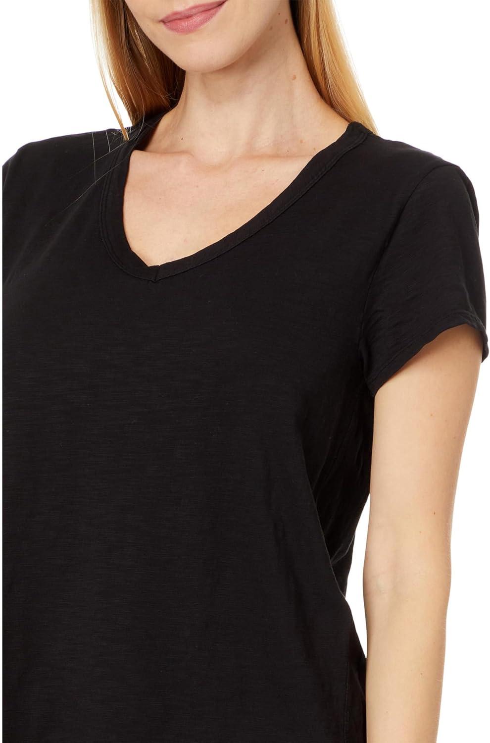 imageModODoc Womens VNeck Tee with Curved HemBlack