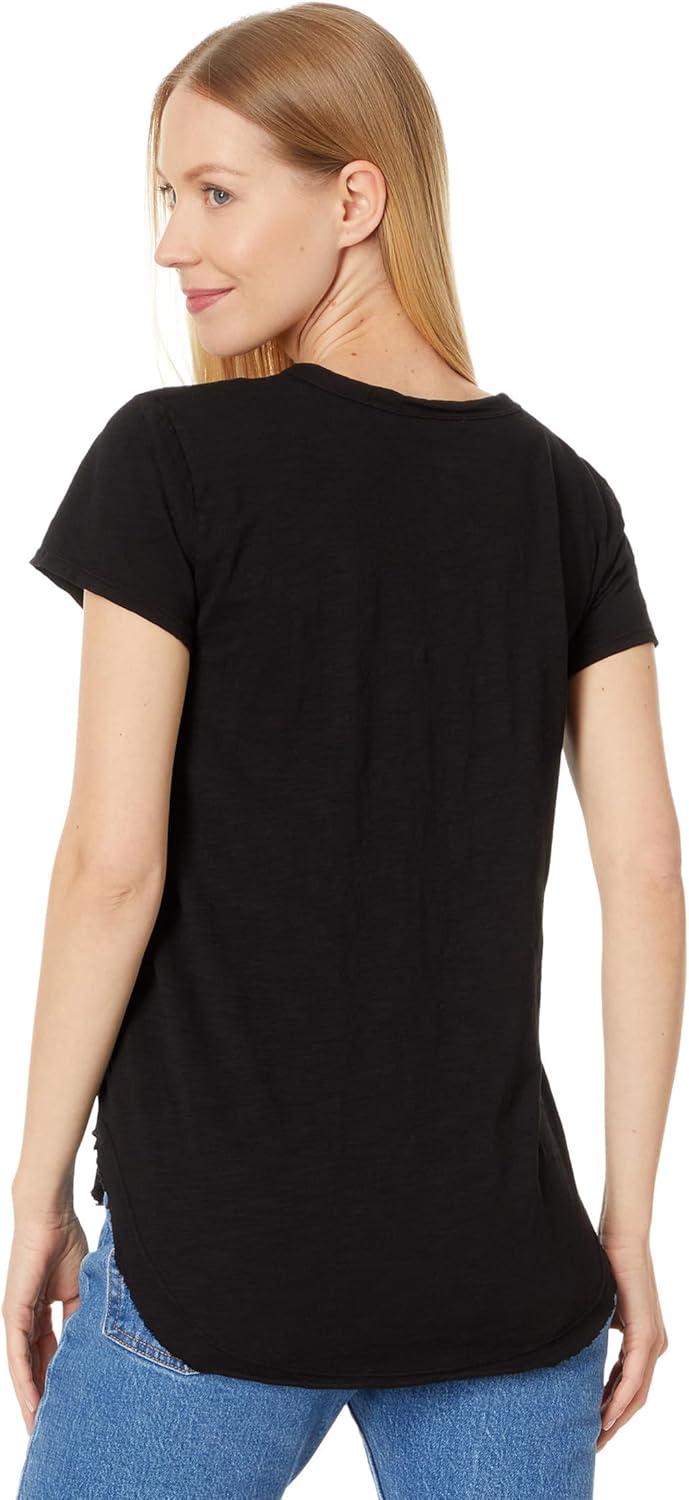 imageModODoc Womens VNeck Tee with Curved HemBlack