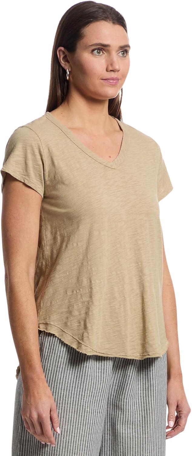 imageModODoc Womens VNeck Tee with Curved HemPuddle