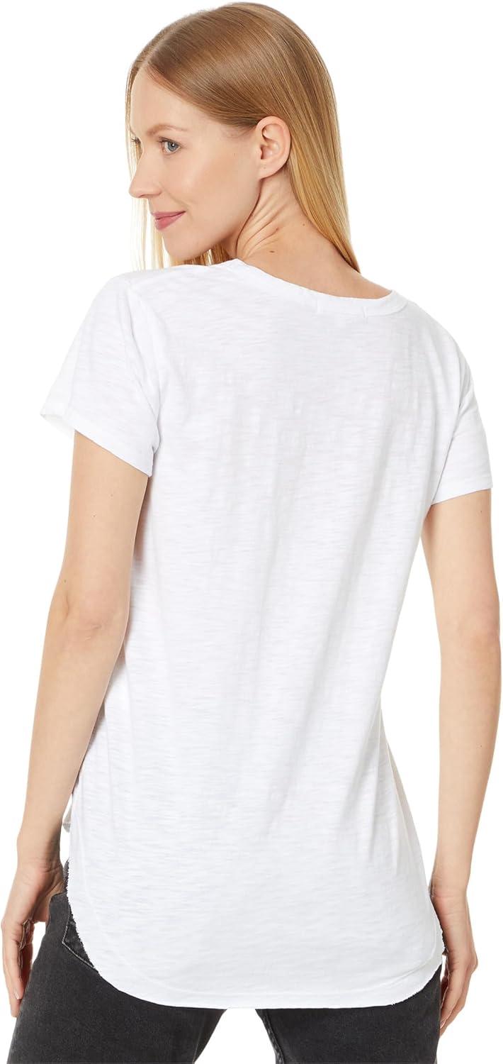 imageModODoc Womens VNeck Tee with Curved HemWhite