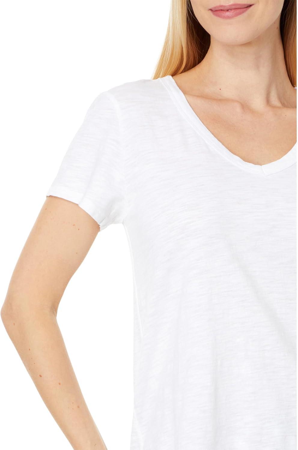 imageModODoc Womens VNeck Tee with Curved HemWhite