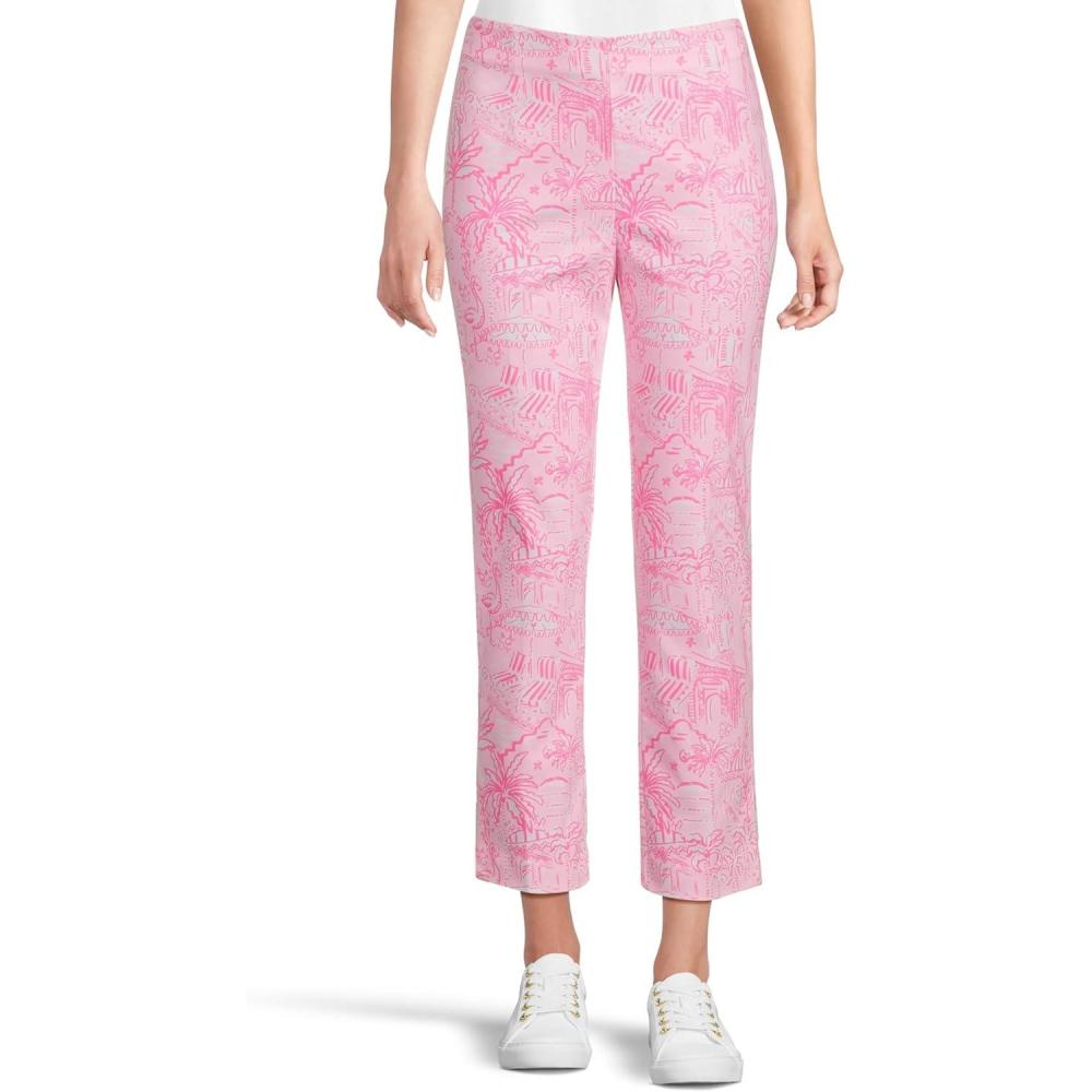 imageLilly Pulitzer Womens Nancee Crop PantsConch Shell Pink Pennys Playground