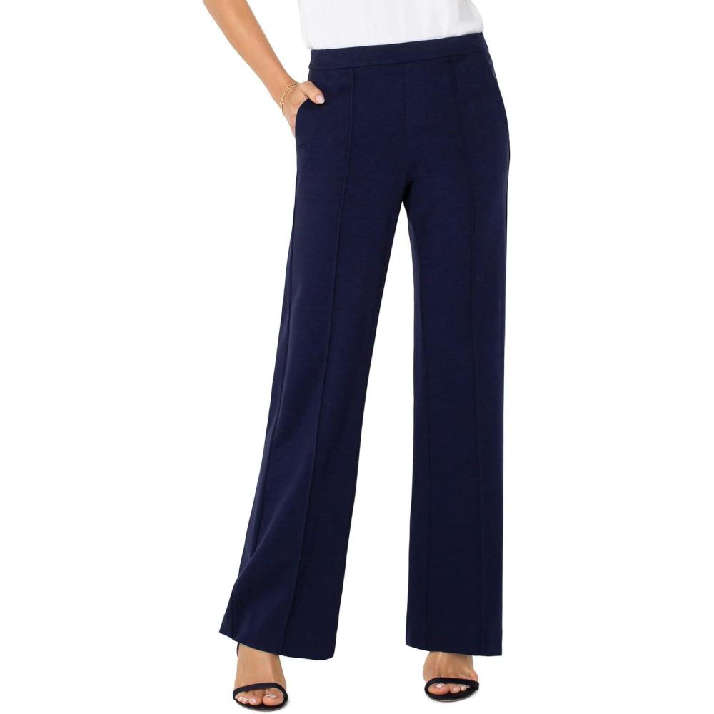 imageLiverpool Womens Pullon Wide Leg Trouser 31quotCadet Blue