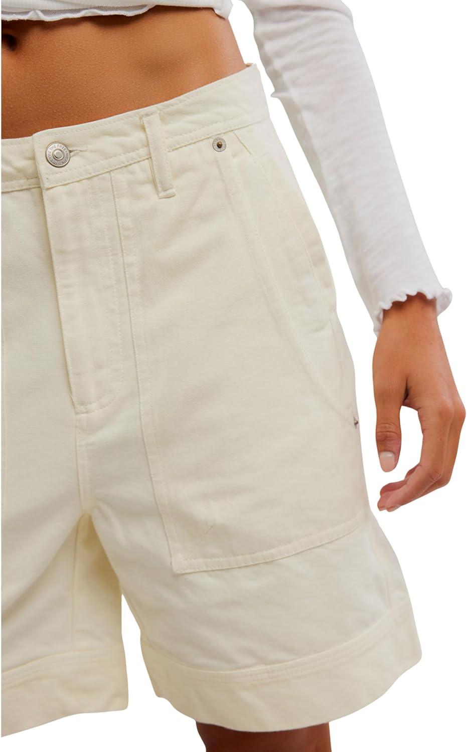 imageFree People Womens Milo Carpenter ShortsClean Ivory