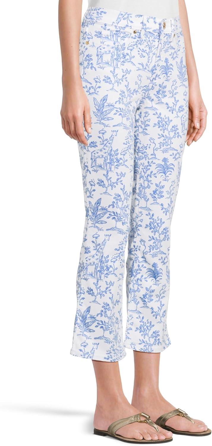 imageLilly Pulitzer Womens Annet HighRise Crop FlareResort White Tall Tales