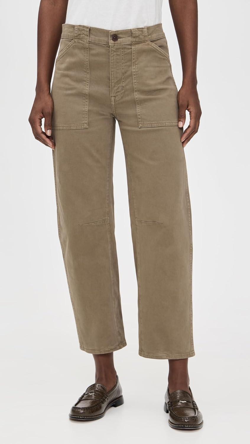imageMadewell Womens Non Denim Utility Darted Barrel PantsSafari Khaki