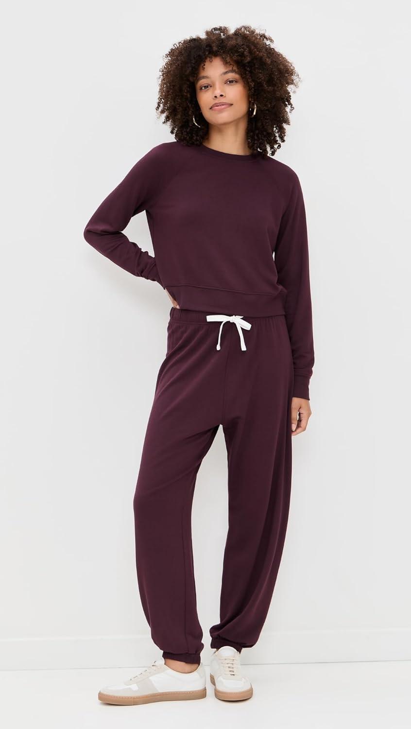 imageSPLITS59 Womens Andie Oversized Fleece SweatpantsDark Cherry
