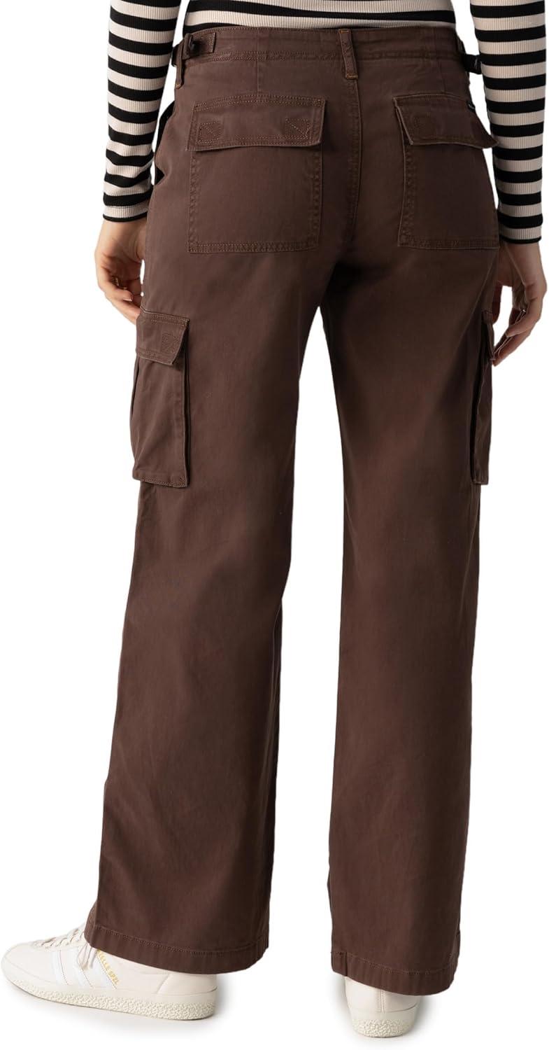 imageSanctuary Reissue Cargo Pants for Women Pure Cotton Construction Relaxed Fit Two Side Cargo PocketsBrown Sugar
