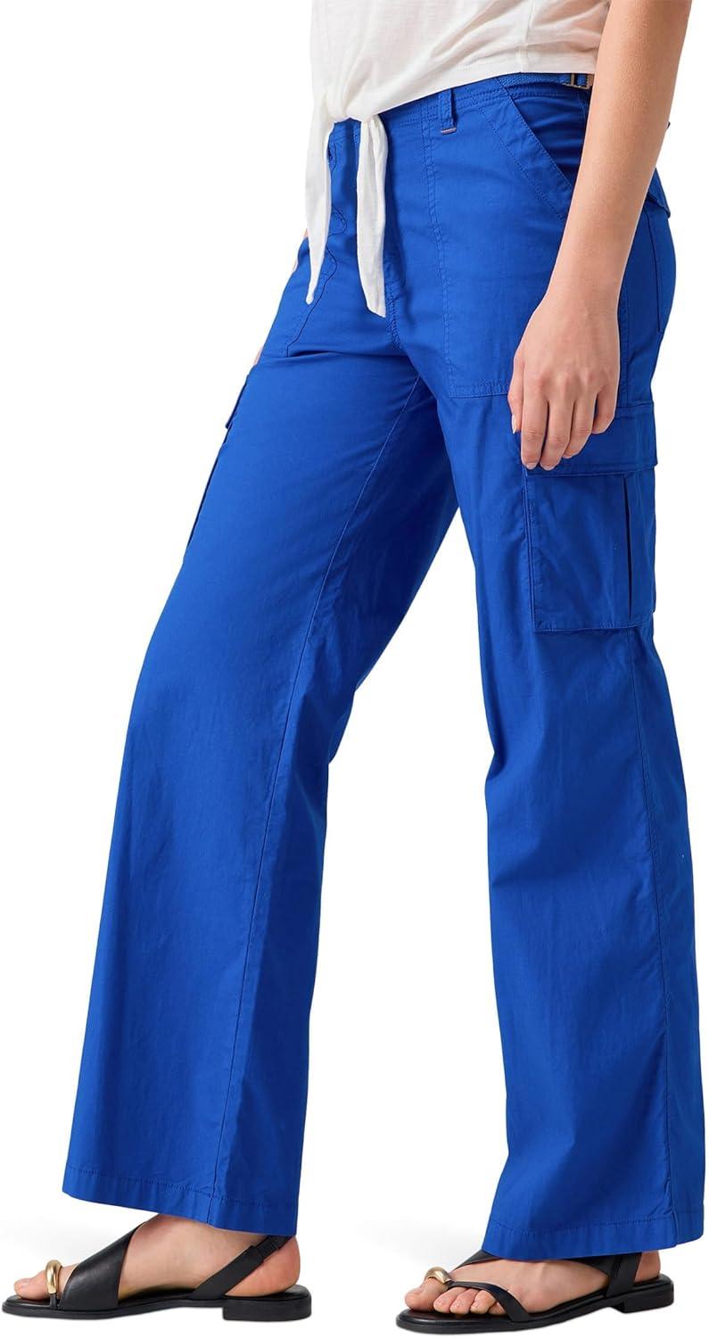 imageSanctuary Reissue Cargo Pants for Women Pure Cotton Construction Relaxed Fit Two Side Cargo PocketsOcean Blue
