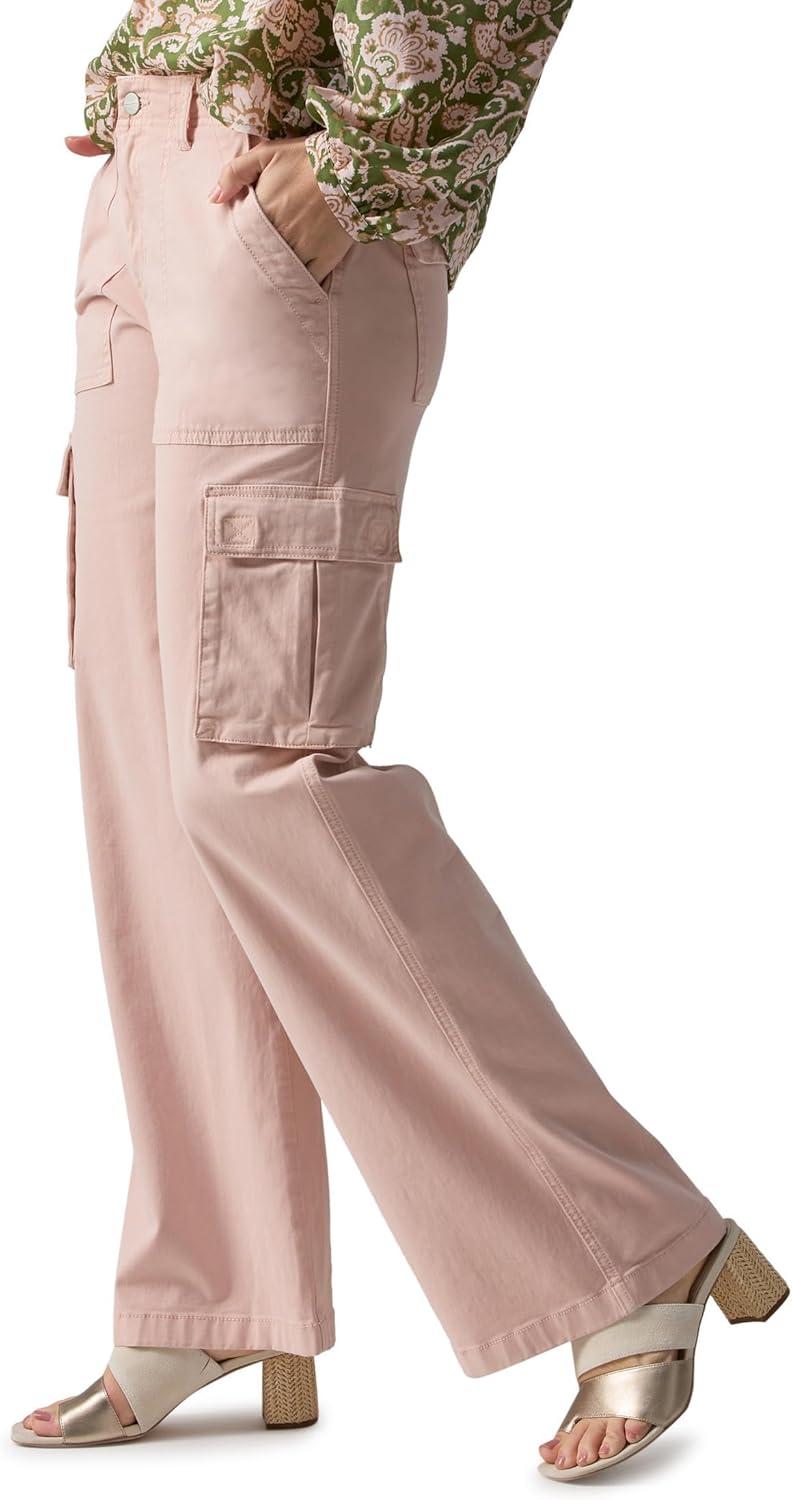 imageSanctuary Reissue Cargo Pants for Women Pure Cotton Construction Relaxed Fit Two Side Cargo PocketsRose Smoke