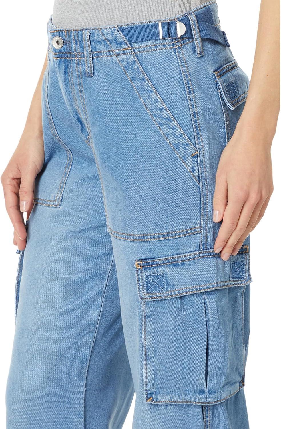 imageSanctuary Reissue Cargo Pants for Women Pure Cotton Construction Relaxed Fit Two Side Cargo PocketsSun Drenched