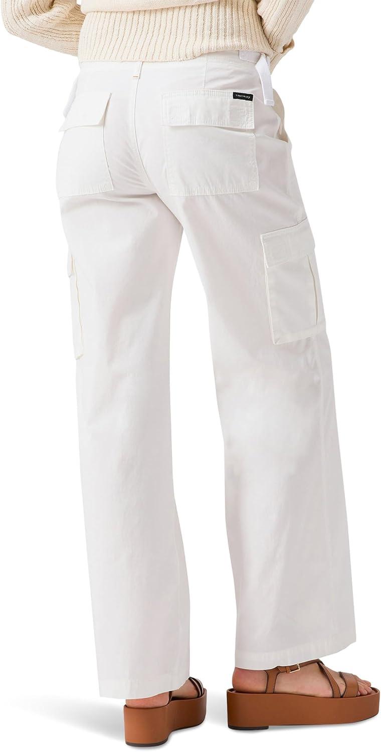 imageSanctuary Reissue Cargo Pants for Women Pure Cotton Construction Relaxed Fit Two Side Cargo PocketsWhite