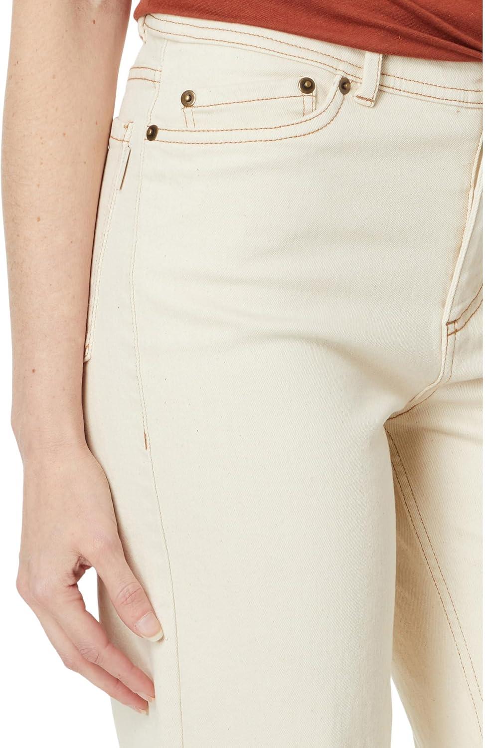 imageToadampampCo Balsam Seeded Cutoff Pant Pants for Women Button Closure Raw Hem Distressed DetailingNatural Ii