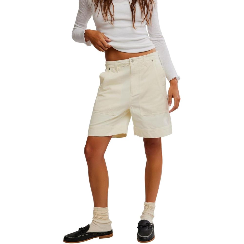 imageFree People Womens Milo Carpenter ShortsClean Ivory